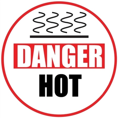 5S SUPPLIES Danger - High Voltage - Floor Sign 28in Diameter Non Slip Floor Sign FS-DANGERHOT-28